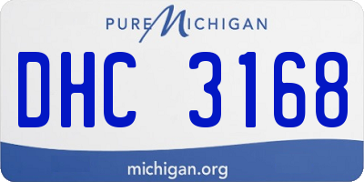 MI license plate DHC3168