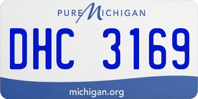 MI license plate DHC3169