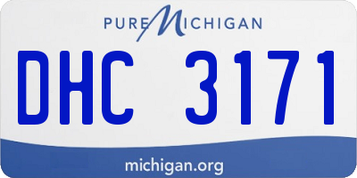 MI license plate DHC3171