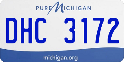 MI license plate DHC3172