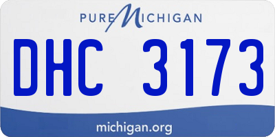 MI license plate DHC3173