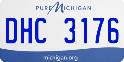 MI license plate DHC3176