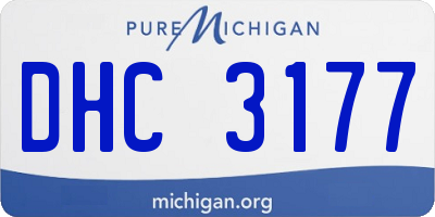 MI license plate DHC3177