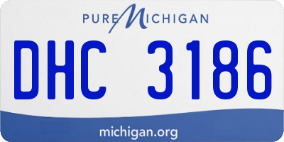 MI license plate DHC3186