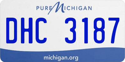 MI license plate DHC3187