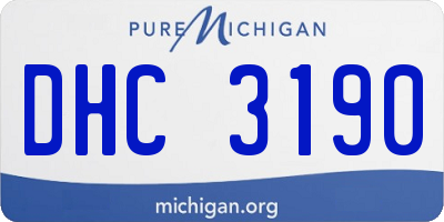 MI license plate DHC3190