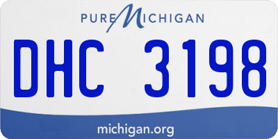 MI license plate DHC3198