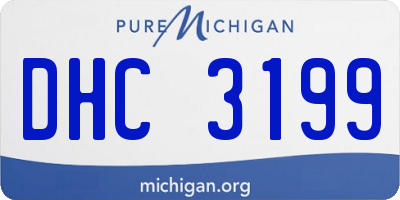 MI license plate DHC3199