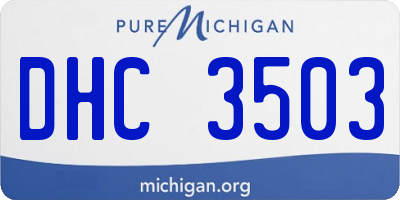 MI license plate DHC3503