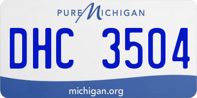 MI license plate DHC3504