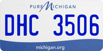 MI license plate DHC3506