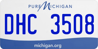 MI license plate DHC3508