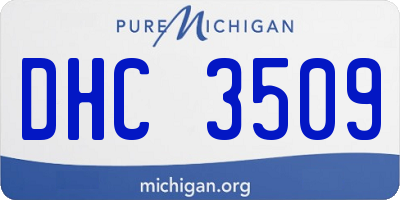 MI license plate DHC3509
