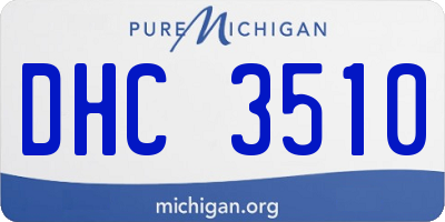 MI license plate DHC3510