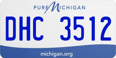 MI license plate DHC3512