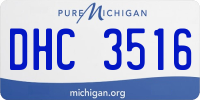 MI license plate DHC3516