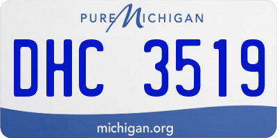 MI license plate DHC3519