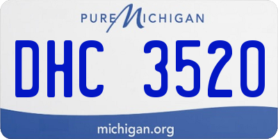 MI license plate DHC3520