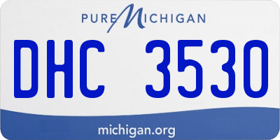 MI license plate DHC3530
