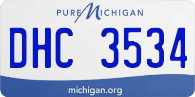MI license plate DHC3534