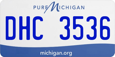 MI license plate DHC3536