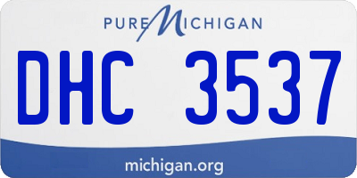 MI license plate DHC3537