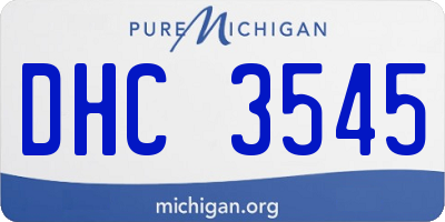 MI license plate DHC3545