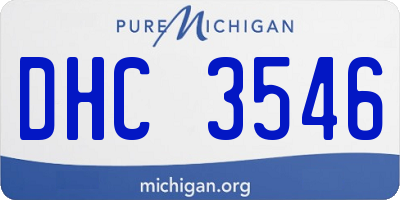 MI license plate DHC3546