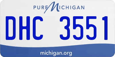 MI license plate DHC3551
