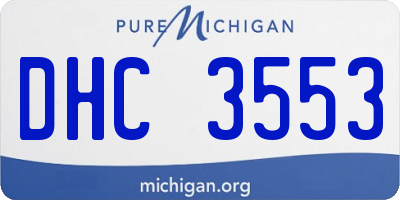 MI license plate DHC3553