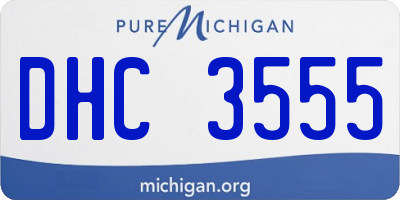 MI license plate DHC3555