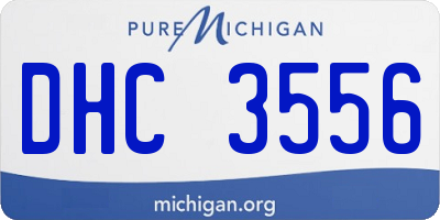 MI license plate DHC3556