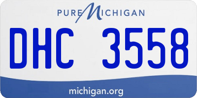 MI license plate DHC3558