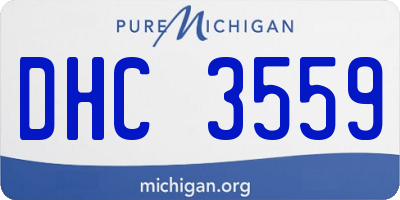 MI license plate DHC3559