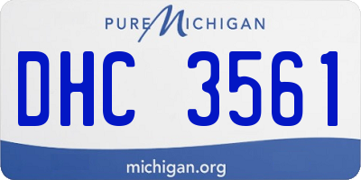MI license plate DHC3561