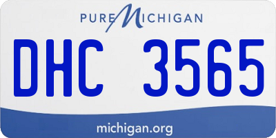 MI license plate DHC3565