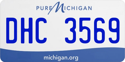 MI license plate DHC3569