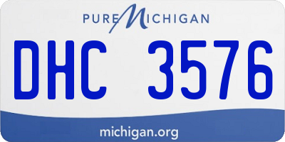 MI license plate DHC3576