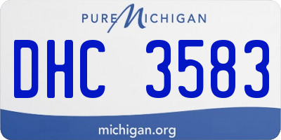 MI license plate DHC3583