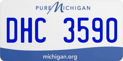 MI license plate DHC3590