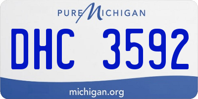 MI license plate DHC3592