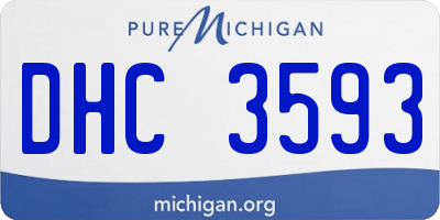MI license plate DHC3593