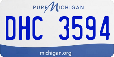 MI license plate DHC3594