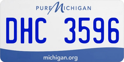 MI license plate DHC3596