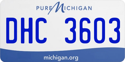 MI license plate DHC3603