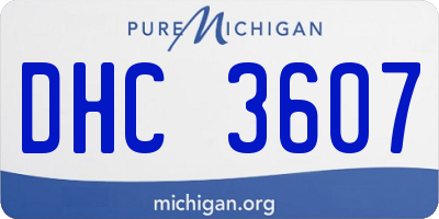 MI license plate DHC3607