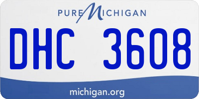 MI license plate DHC3608