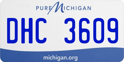 MI license plate DHC3609