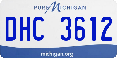 MI license plate DHC3612