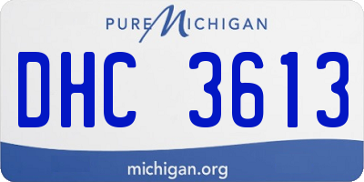 MI license plate DHC3613